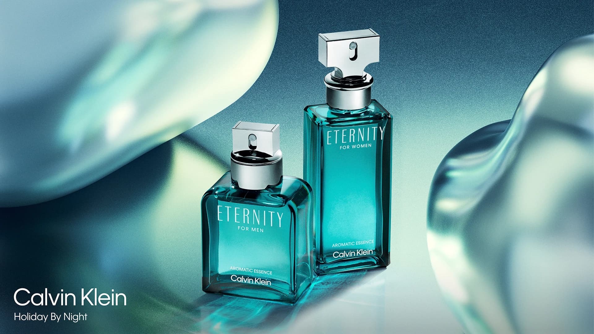 Calvin Klein Holiday by Night still, Eternity Aromatic Essence for men and women.