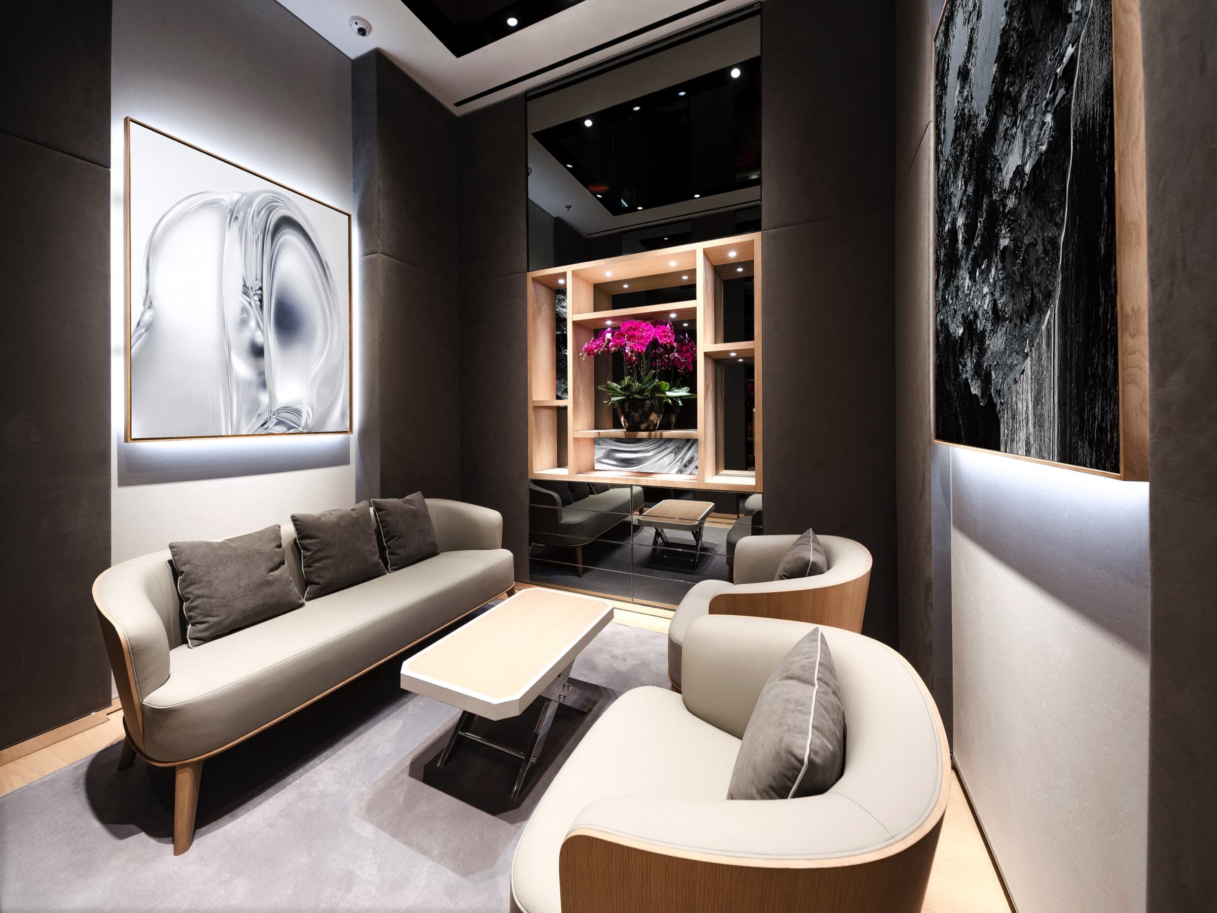 Hublot Wuhan SKP Boutique interior visual, original artwork.