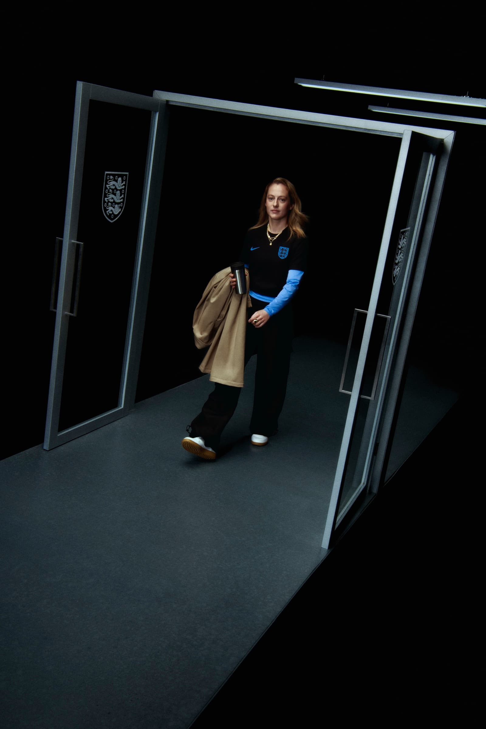 Keira Walsh head-to-toe in the SU25 England kit, Fear Nothing.