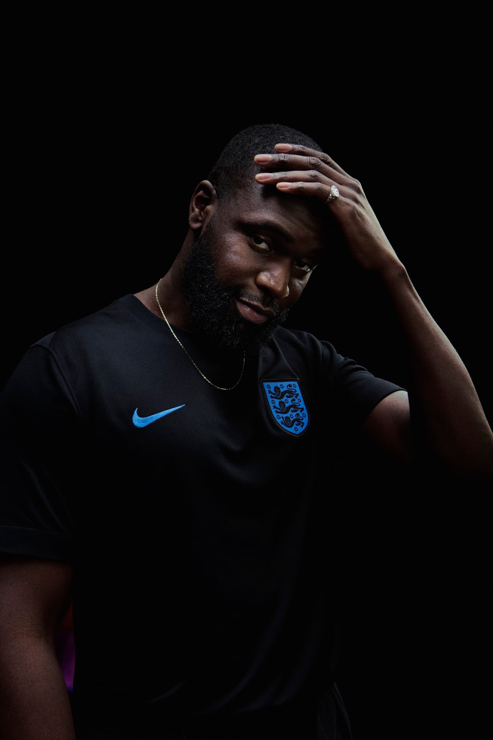 Bawo portrait in the SU25 England kit, Fear Nothing.