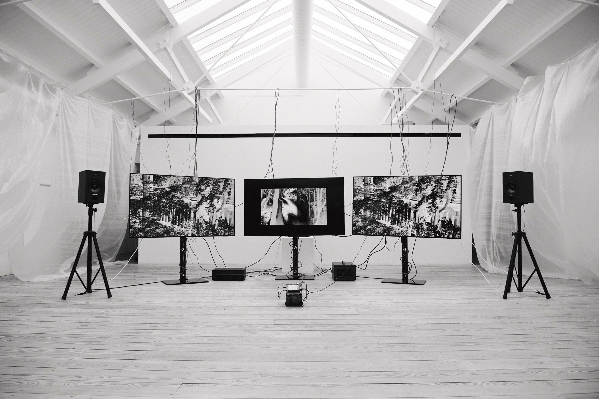 On Data, As Dust install view at Young Space, wide frame. Photo by Benjamin Werner.
