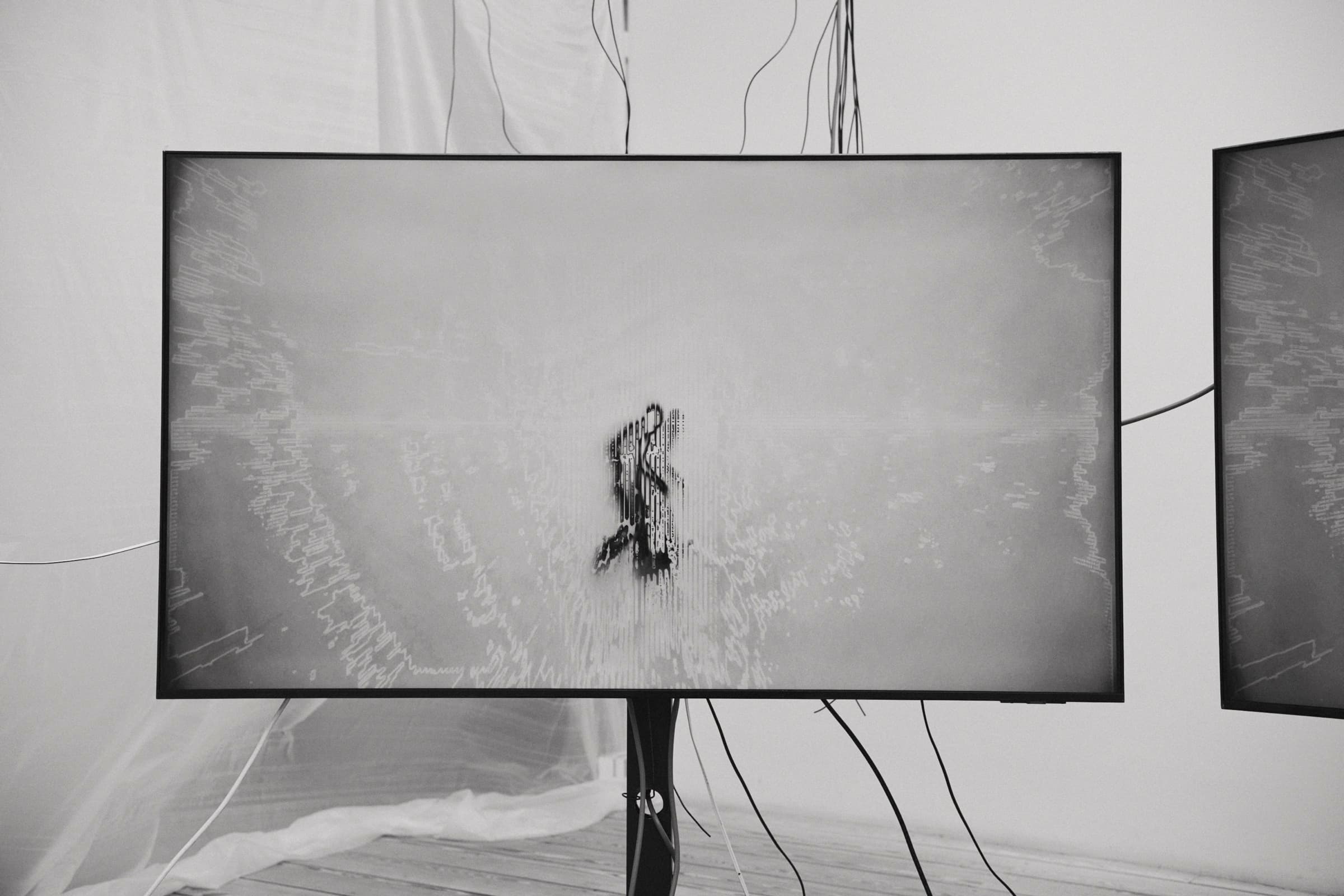 On Data, As Dust install view at Young Space, wide frame. Photo by Benjamin Werner.