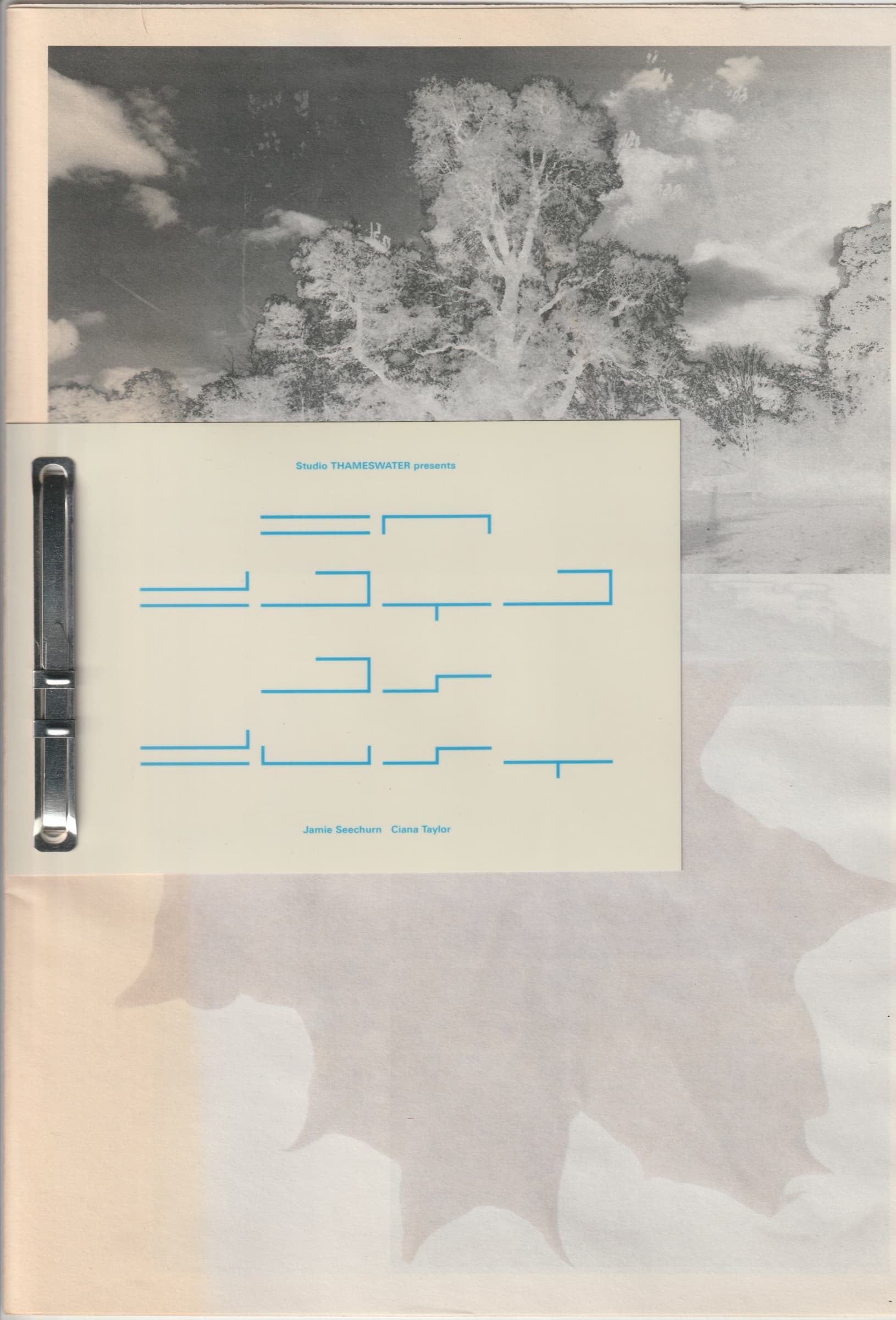 On Data, As Dust printed matter, tabloid cover. Design by Colin Doerffler.