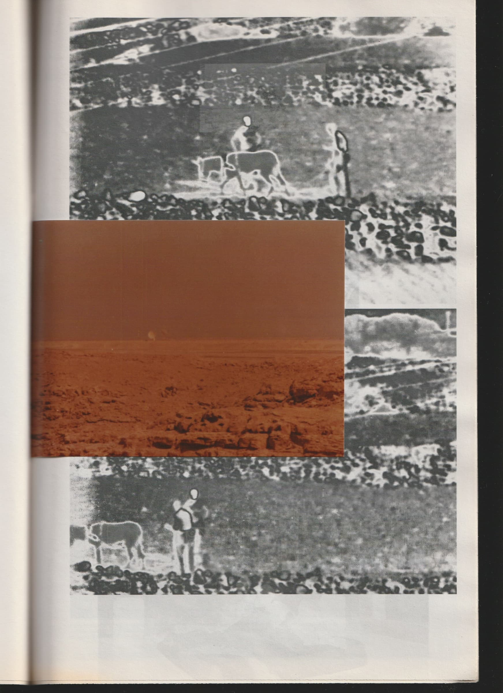 Tabloid spread from the On Data, As Dust printed matter.